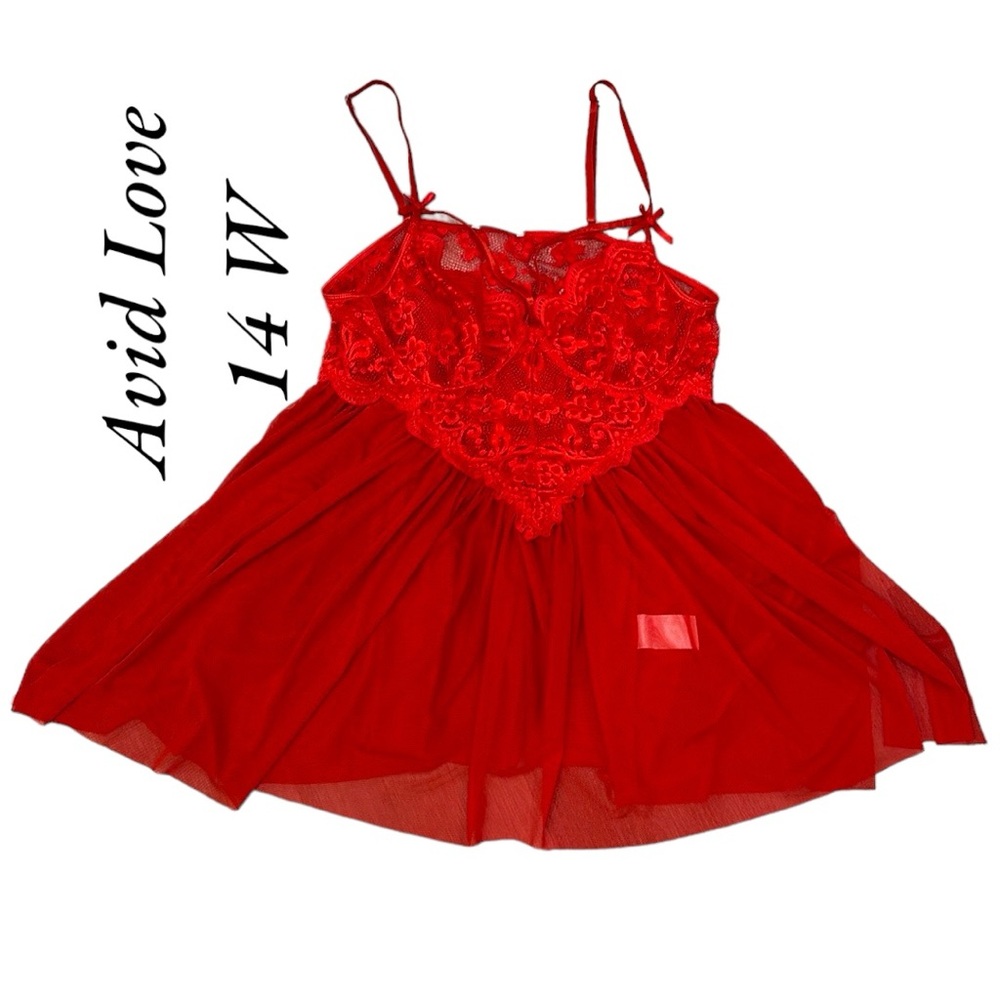 AVID LOVE RED LINGERIE SIZE 1X
